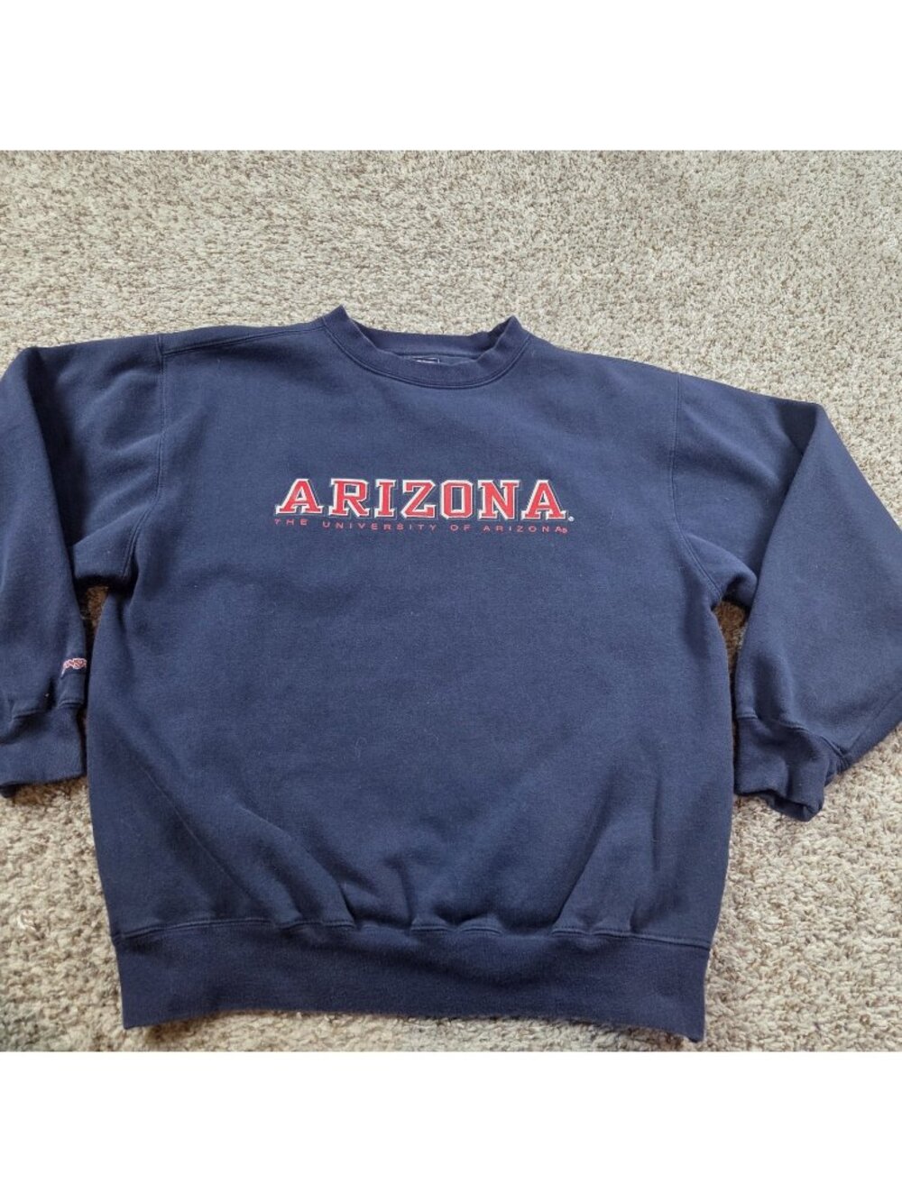 University of Arizona Sweatshirt Adult Small  Blue Jansport Retro Spellout